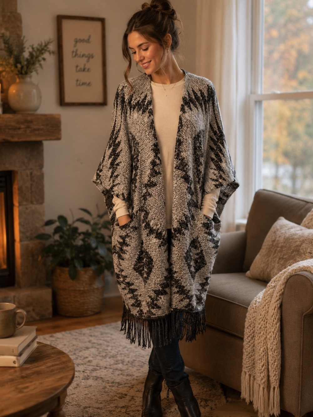 BNWOT  Garage cardigan/poncho Xs-S